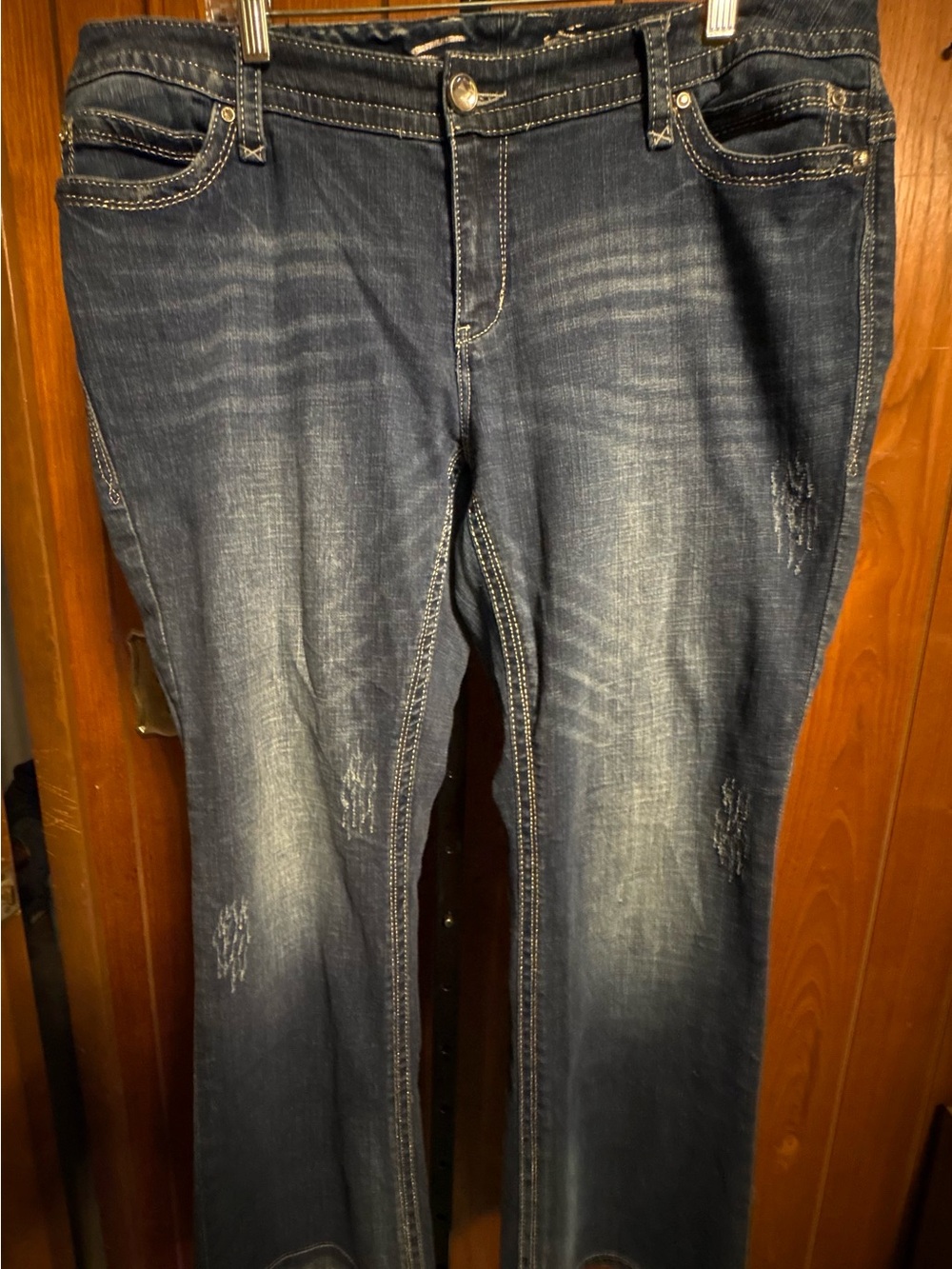 Seven7 Women's Dark Blue Boot Cut Jeans